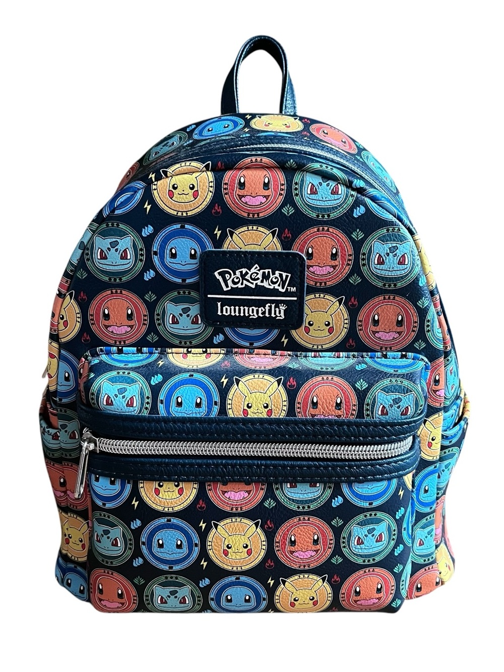 New NWT Loungefly Pokemon Kanto Starters Mini Backpack 2022 Black EE Exclusive